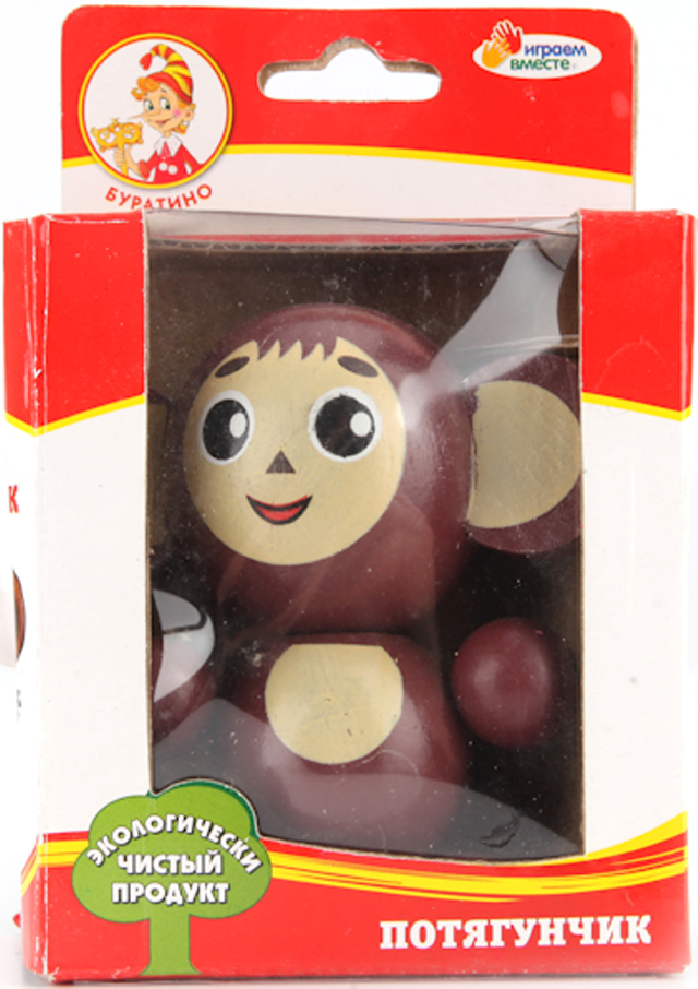 Деревянная Игрушка Играем вместе Чебурашка 8 см