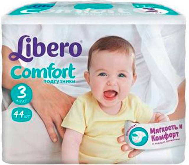 Подгузники Libero comfort размер M (4-9 кг) 44 шт