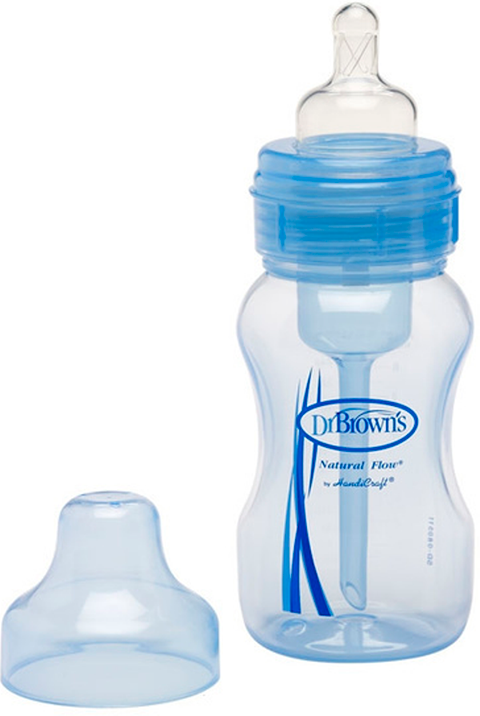Бутылочка для кормления Dr.Browns с широким горлышком синяя полипропилен с 0 мес. 240 мл.