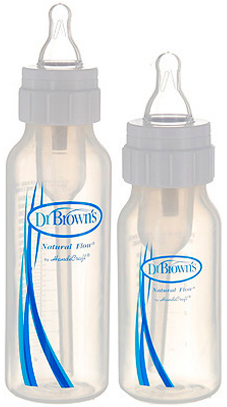 Набор бутылочек  Dr.Browns 1-240 мл 2-120 мл + соски полипропилен с 0 мес.