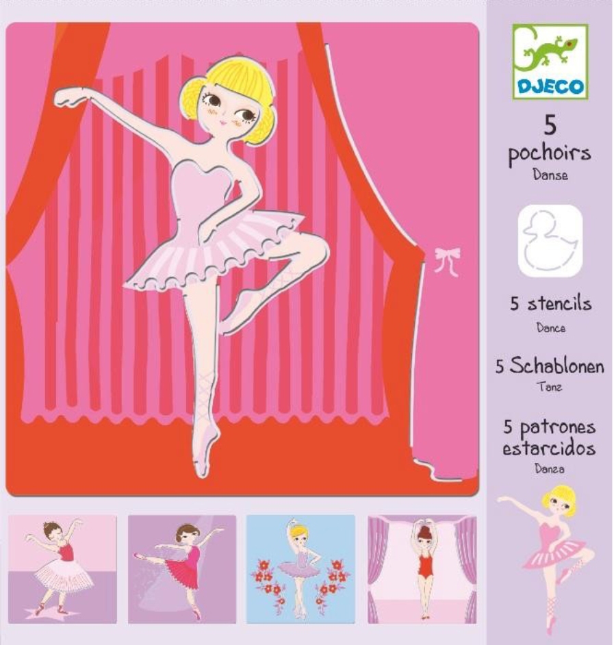 Набор трафаретов Djeco Балет 08858
