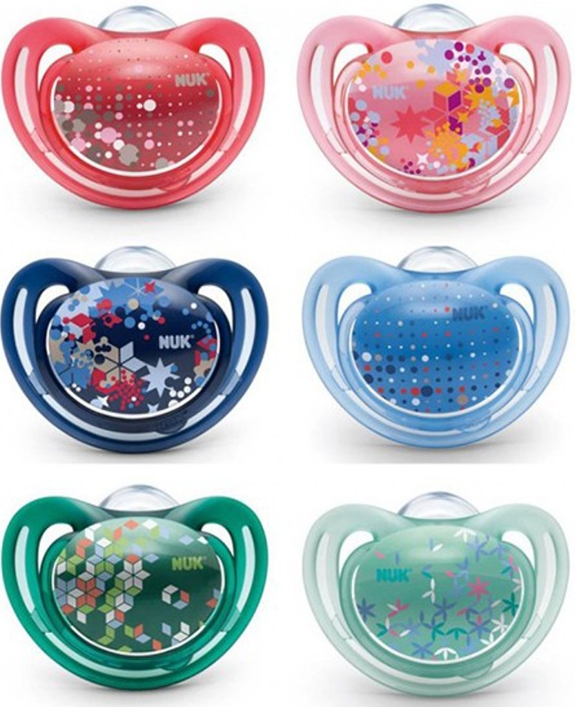 Пустышка Nuk FREESTYLE силиконовая р. 3 с 18 мес. (2 шт)