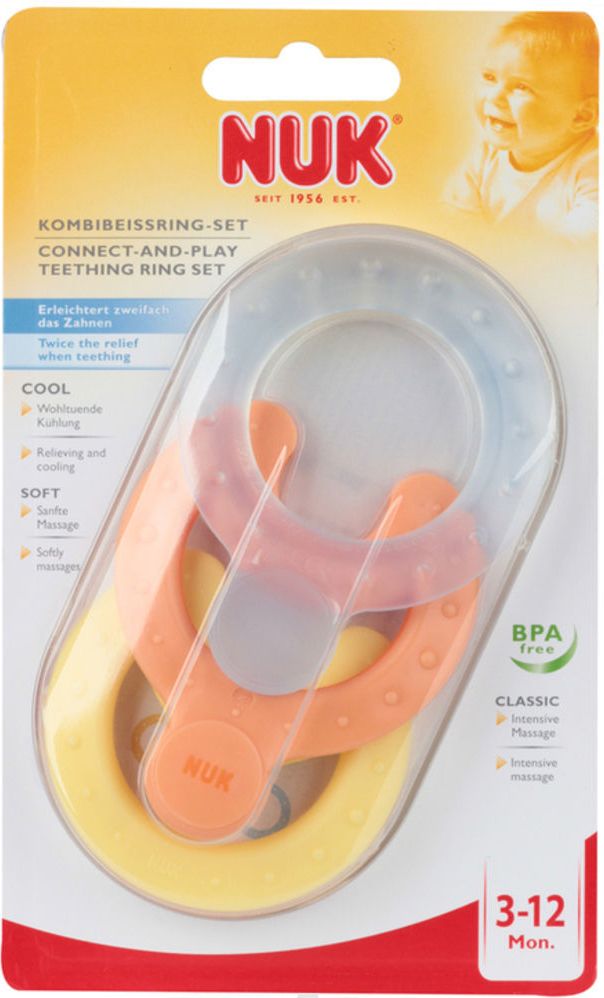 Набор комбинируемых прорезывателей Nuk Connect and play с 3 мес. (3 шт.)