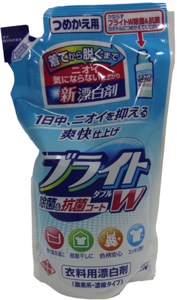 Отбеливатель для цветных тканей Lion Bright концентрированный «Яркость +» запасной блок 480 мл.