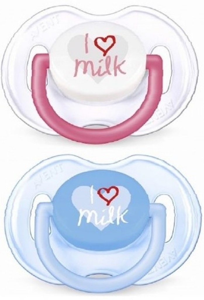Пустышка Avent I love milk от 0-6 мес. 2 шт