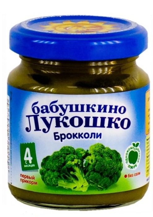 Детское пюре Бабушкино Лукошко капуста брокколи с 4 мес. 100 г