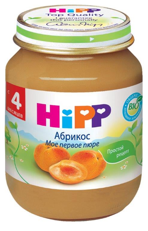 Десткое пюре Hipp абрикос. с 4 мес. 125 г