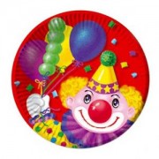 Тарелка Весёлая затея Веселая затея бум Клоун с шарами 17см 0462