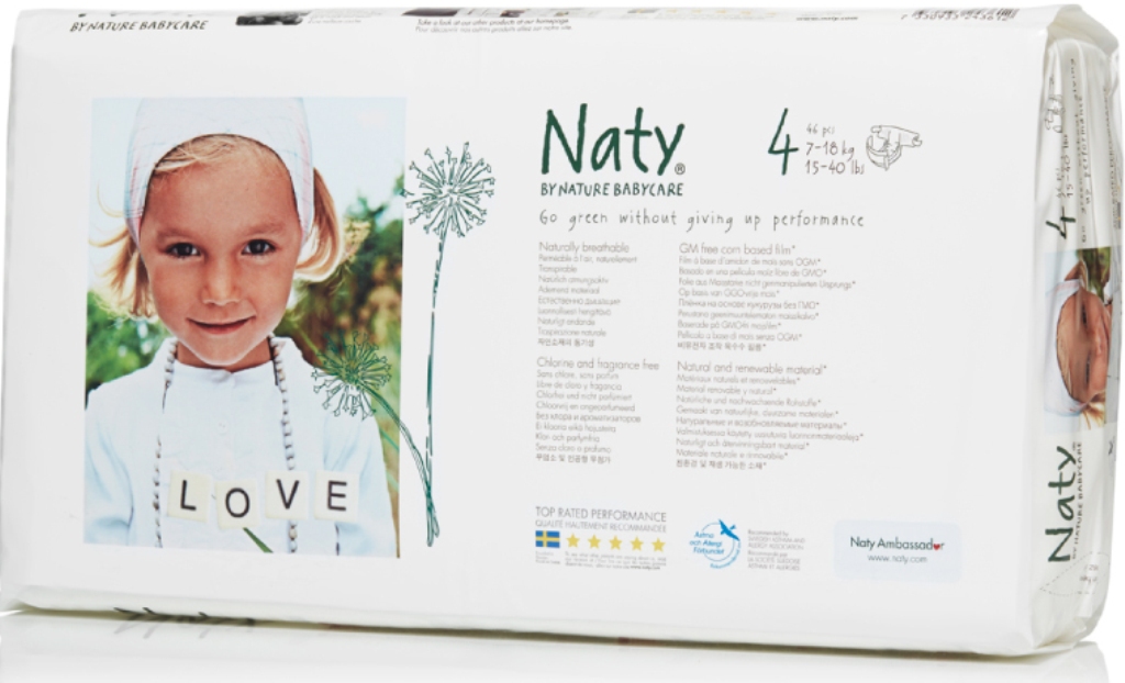 Подгузник Naty размер 4 (7-18 кг) 46 шт