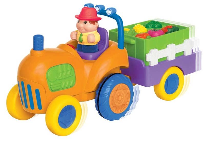 Развивающий игровой центр Kiddieland Трактор с овощами KID 037325
