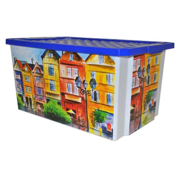 Ящик для хранения ToyMart Optima Город 57л. 2586BQ-ГР