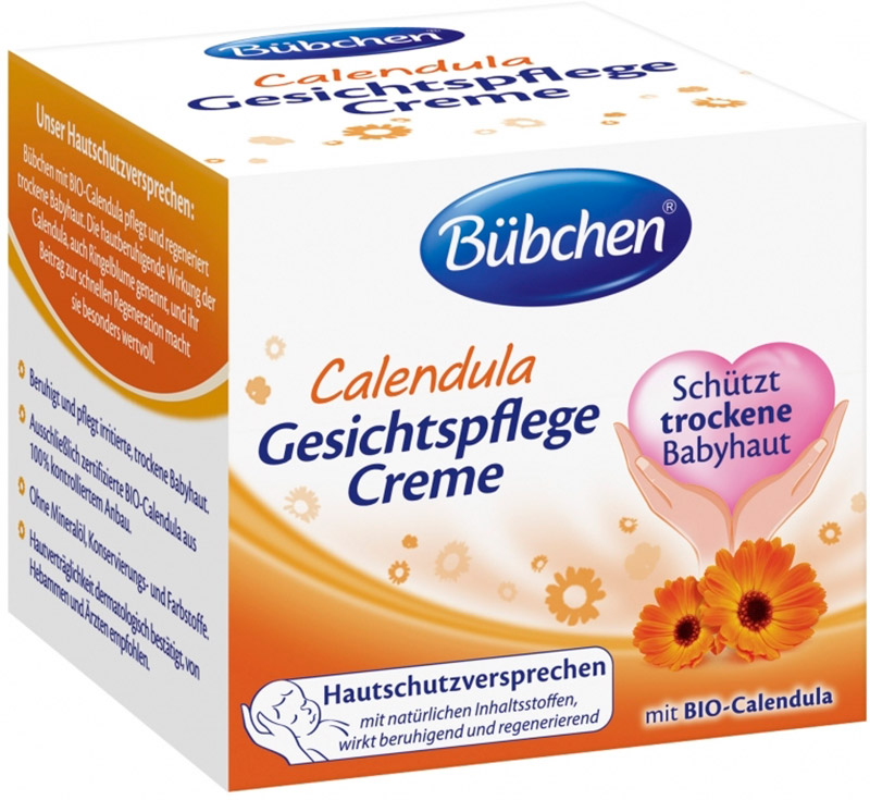 Крем для лица Bubchen с календулой БИО с рождения 75 мл
