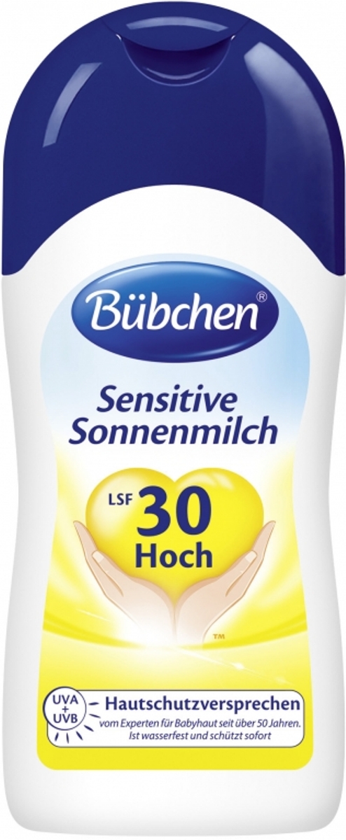 Солнцезащитное молочко Bubchen для младенцев с чувствительной кожей SPF 30 150 мл. с 12 мес.