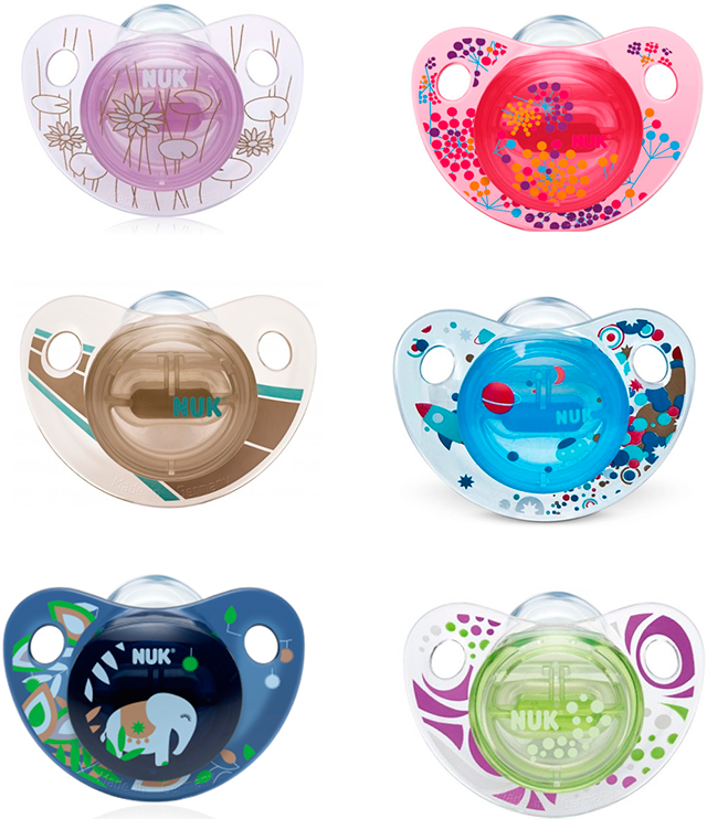 Пустышка Nuk Trendline Adore ортодонтическая силикон р. 2 с 6 мес