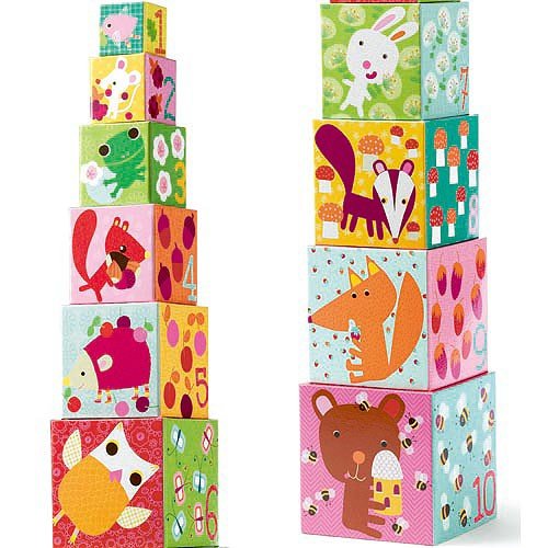 Игрушка развивающая Djeco Кубики-пирамида Лес 10 эл. 08507