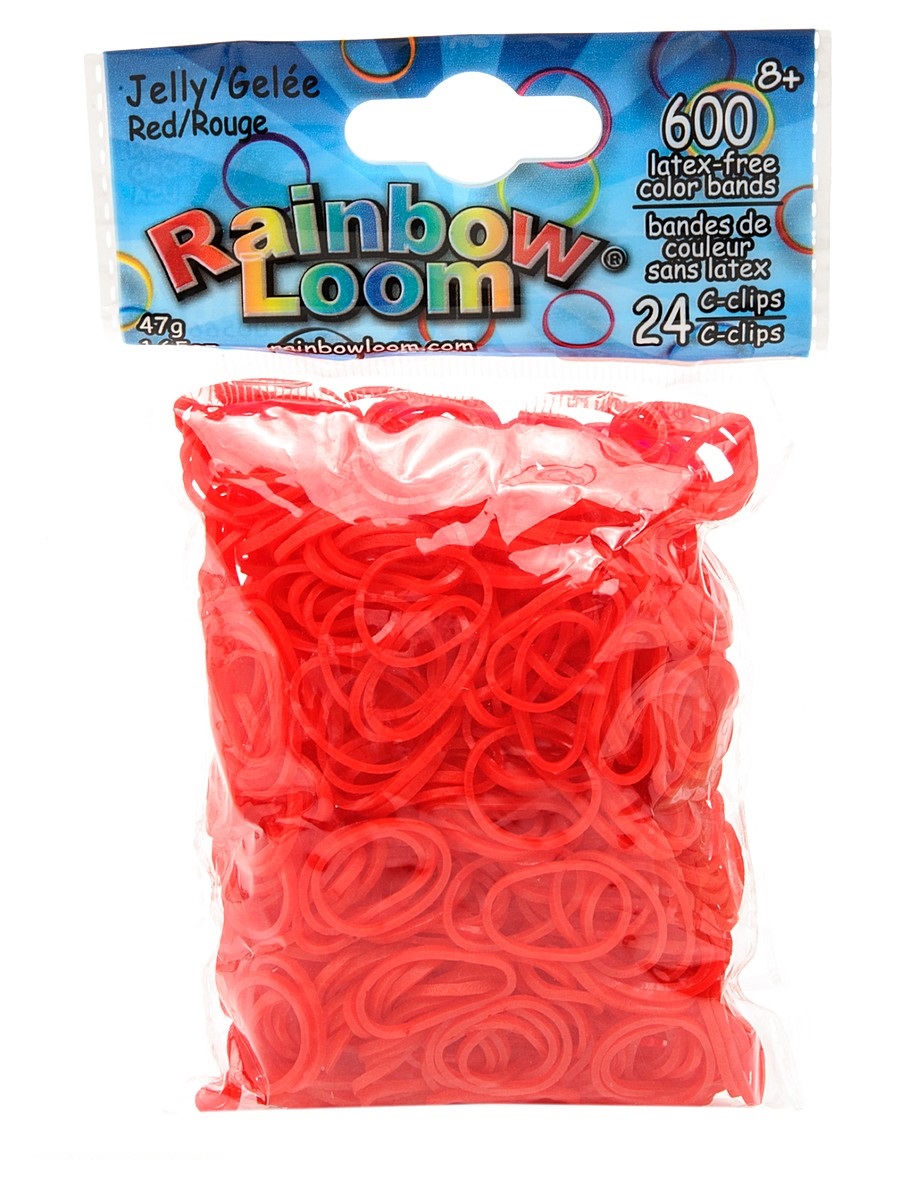 Резинки гелевые Rainbow loom Красный Red B0024