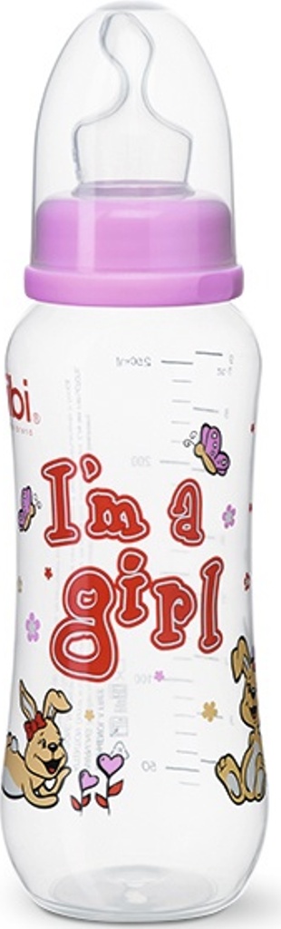 Бутылочка для кормления Bibi комфорт с широким горлышком с соской регулируемый поток Little Stars c 1 мес. 250 мл