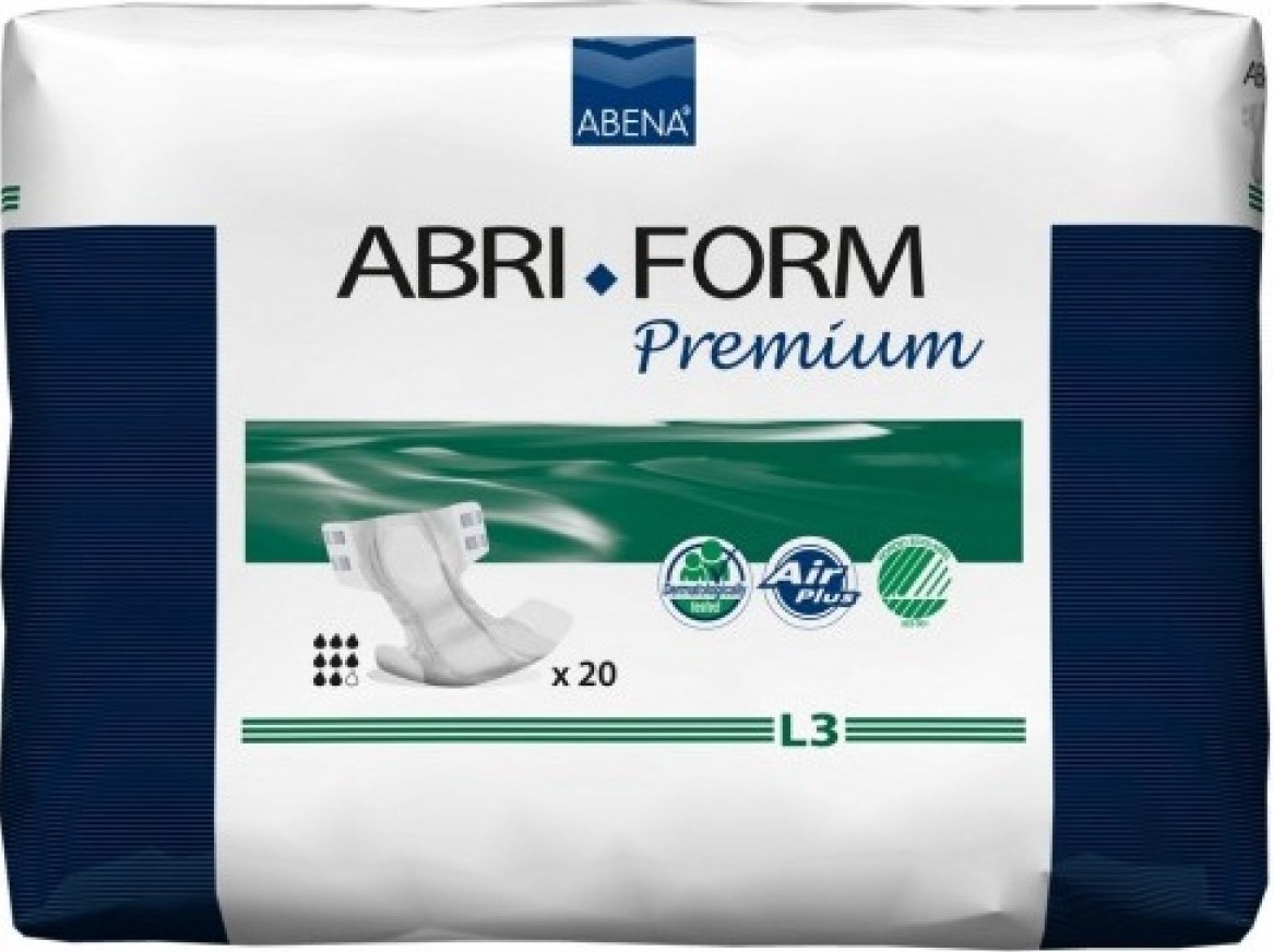 Подгузники Abena Abri-Form L3 объем 100-150 см впитываемость 3400 мл (20 шт) 00328