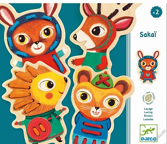 Шнуровка Djeco "Животные" 01694