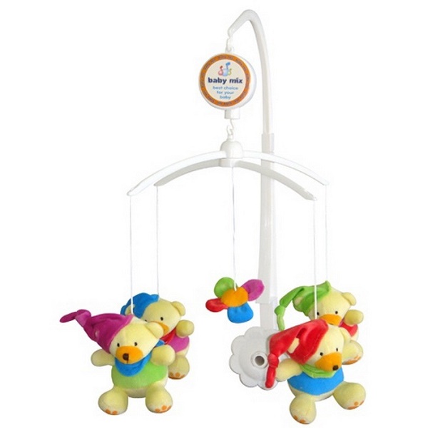 Музыкальная карусель Baby Mix Мишки в колпачках 789М