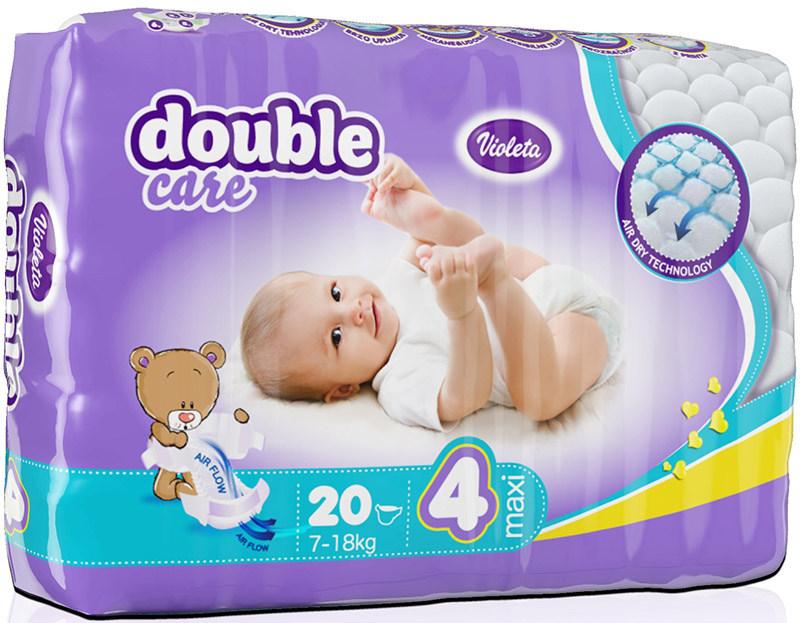 Подгузники Violeta размер L (7-18 кг) 20 шт