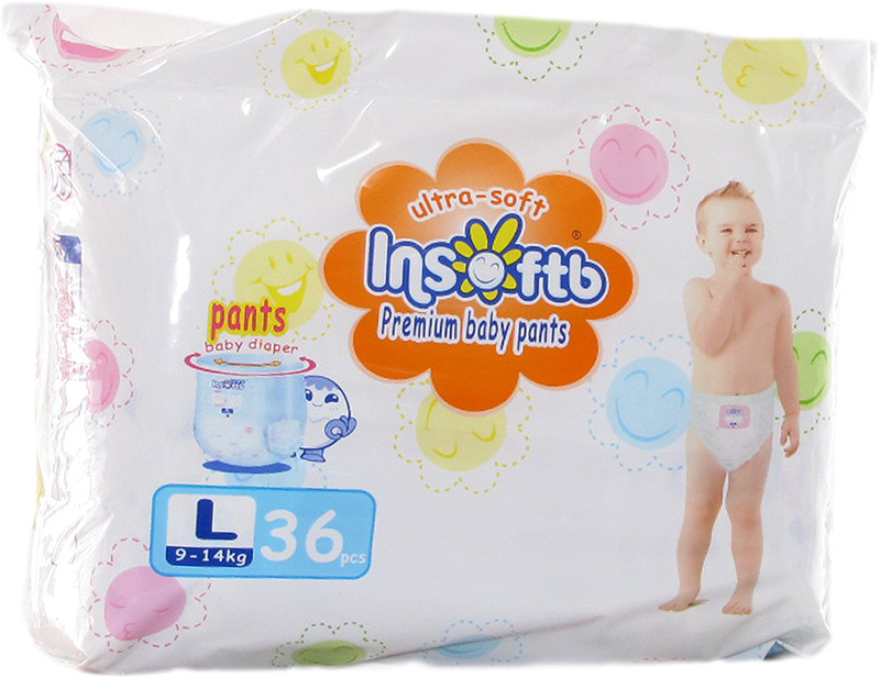 Трусики Insoftb Premium Ultra-soft L (9-14 кг) 36 шт