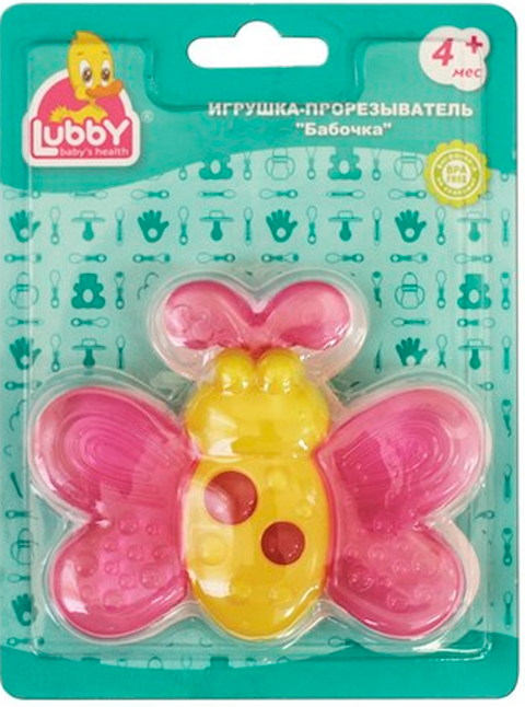 Прорезыватель Lubby  "Бабочка" от 4 мес.