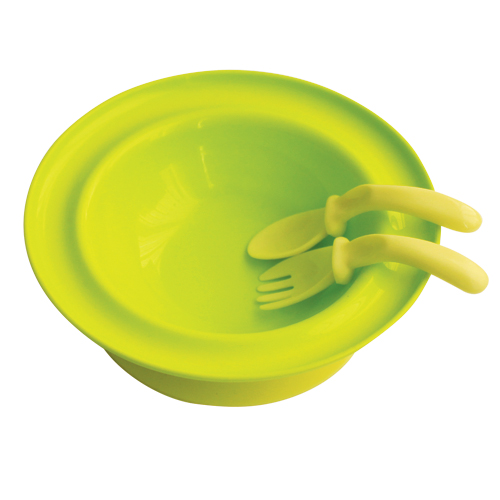 Тарелка с присоской с вилкой и ложкой Lubby c 6 месяцев 250 мл.