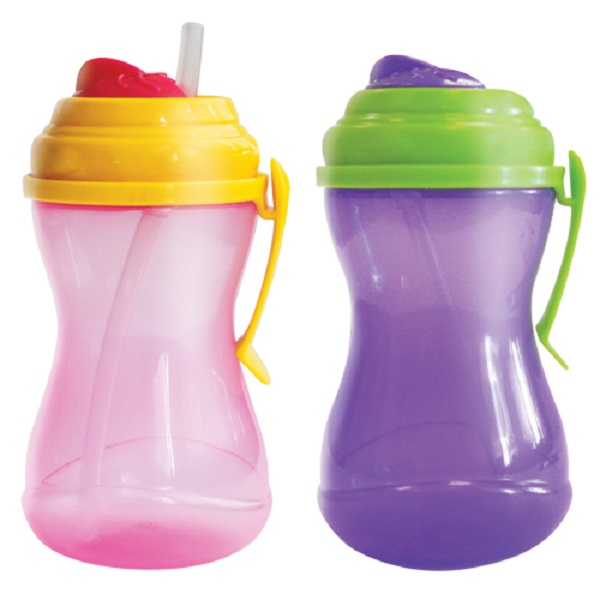 11836 Поильник непроливайка с трубочкой Lubby  "Twist " от 6 мес. 320 мл