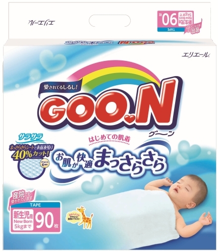 Подгузники Goo.N NB (до 5 кг) 90 шт