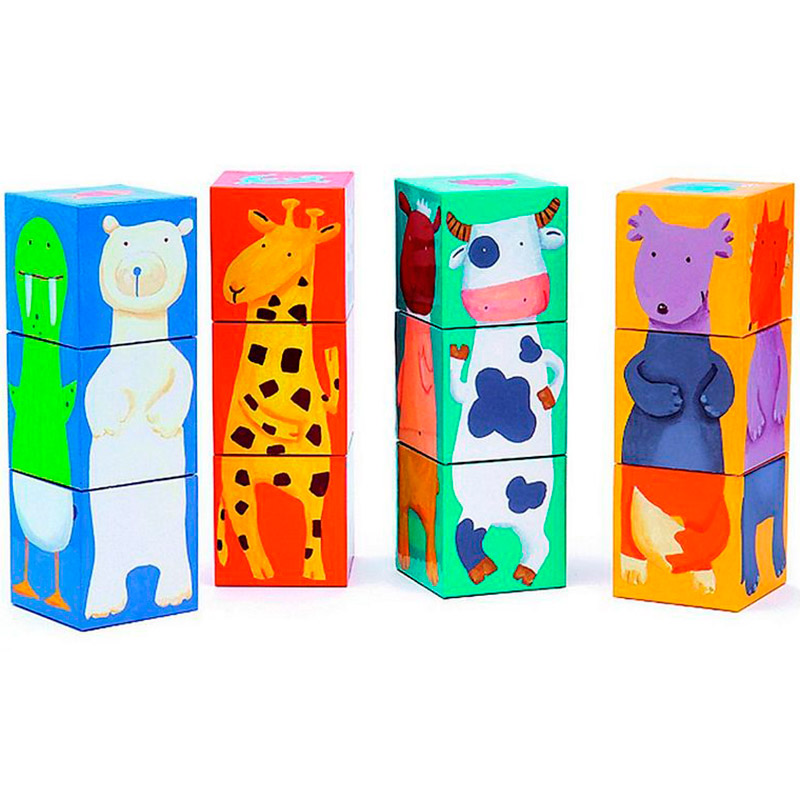 Игрушка Djeco Кубики Животные 12 шт.