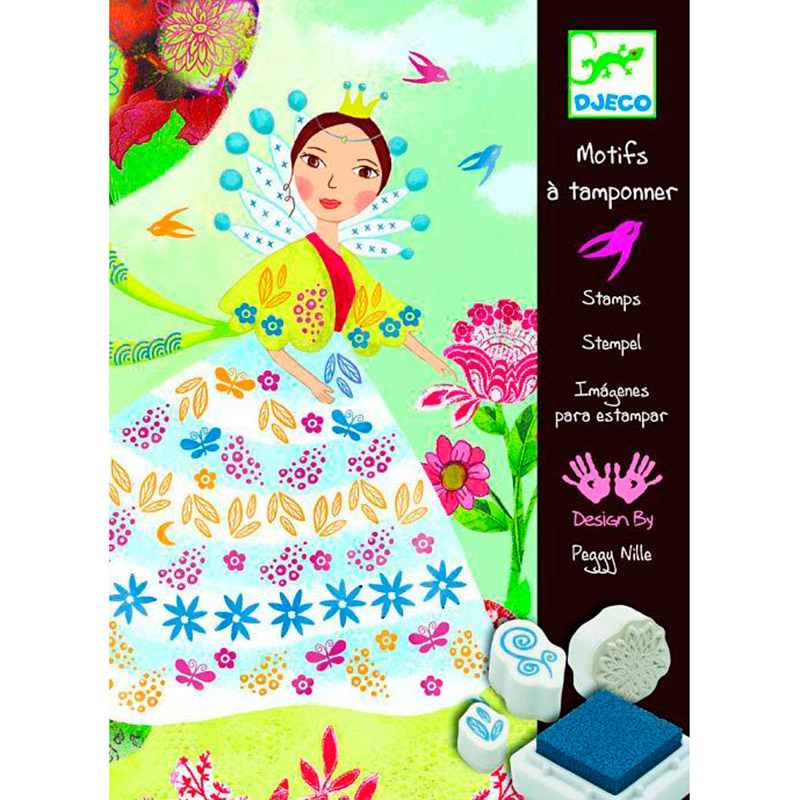 Набор штампов Djeco «Девушки с цветами»