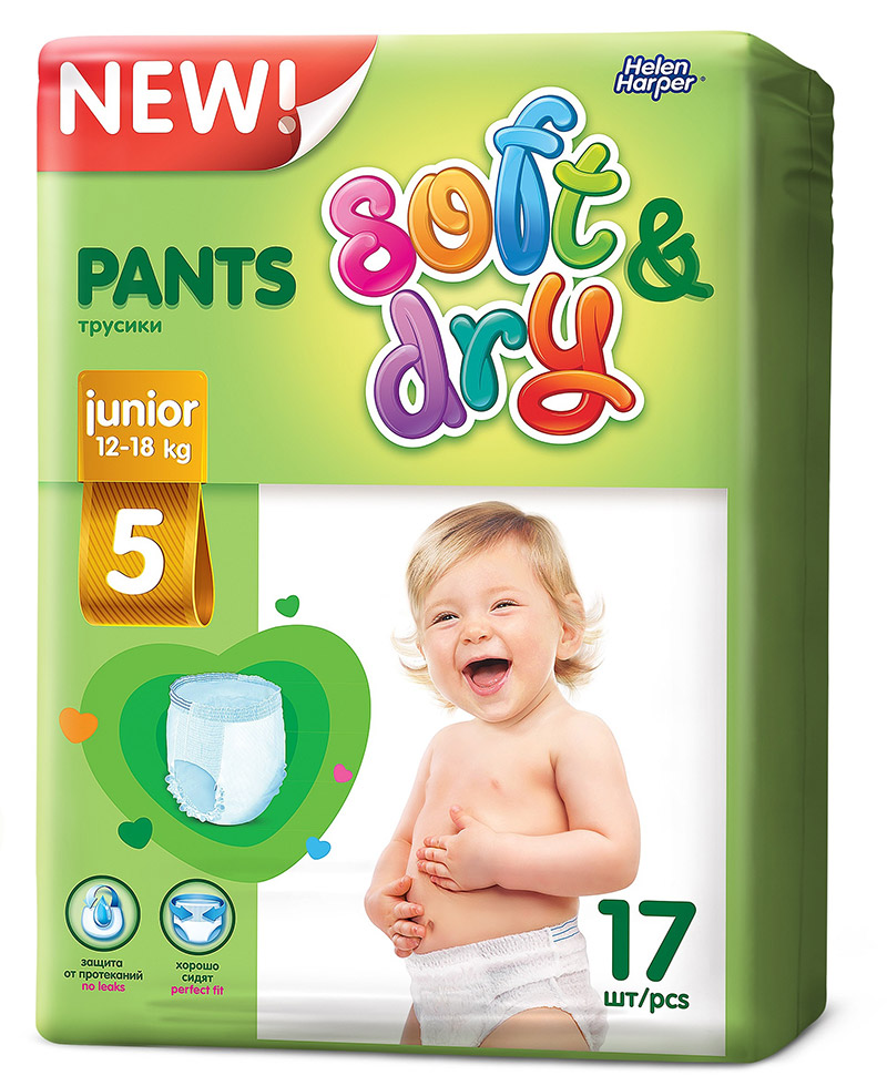 Трусики Helen Harper Soft&Dry junior (12-18 кг) 17 шт