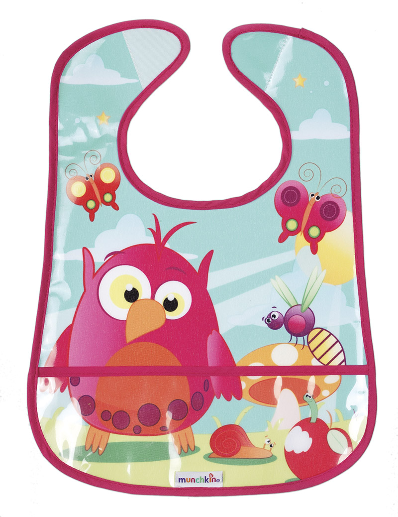 Набор нагрудников Munchkin с кармашком для крошек Морские животные+Сова 2 шт 11536