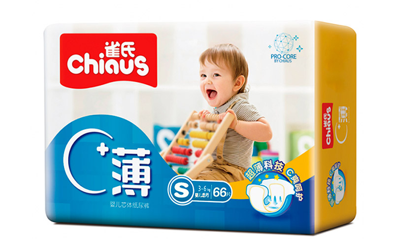 Подгузники Chiaus Pro-Core размер S (3-6 кг) 66 шт