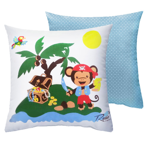 Подушка детская Roxie Пират голубой горох 40*40