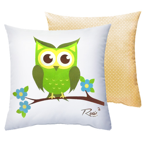 Подушка детская Roxie Сова бежевый горох 40*40