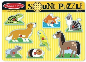 Пазл Melissa&amp;Doug Домашние животные со звуком 8 элементов