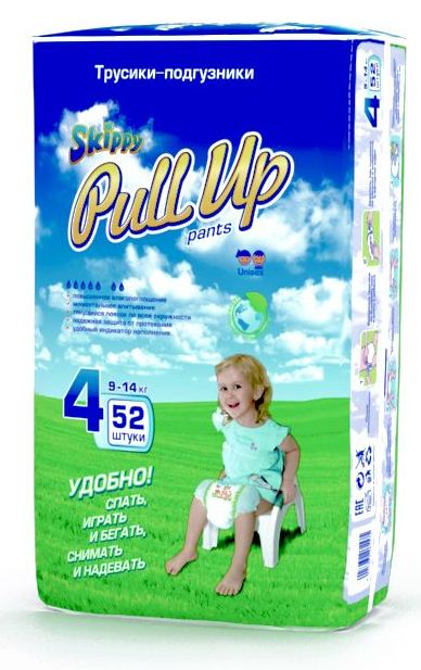Трусики Skippy Pull Up, L (9-14 кг) 52 шт