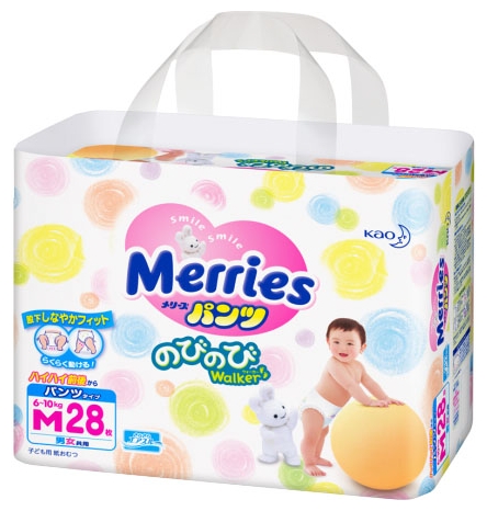 Трусики Merries M (6-10 кг) 28 шт