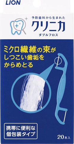 Зубная нить Lion Clinica Sponge Floss двухсторонняя, 20 шт