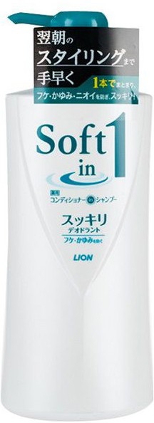 Шампунь-кондиционер Lion Soft in 1 - против перхоти 2 в 1, дозатор, 530 мл