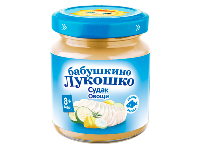 Бабушкино лукошко, пюре судак с овощами с 8 мес 100г