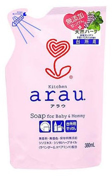 Жидкое средство для мытья посуды Saraya Arau, запасной блок, 380 мл