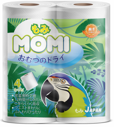 Туалетная бумага MOMI многослойная, 27 м, 4 рулона