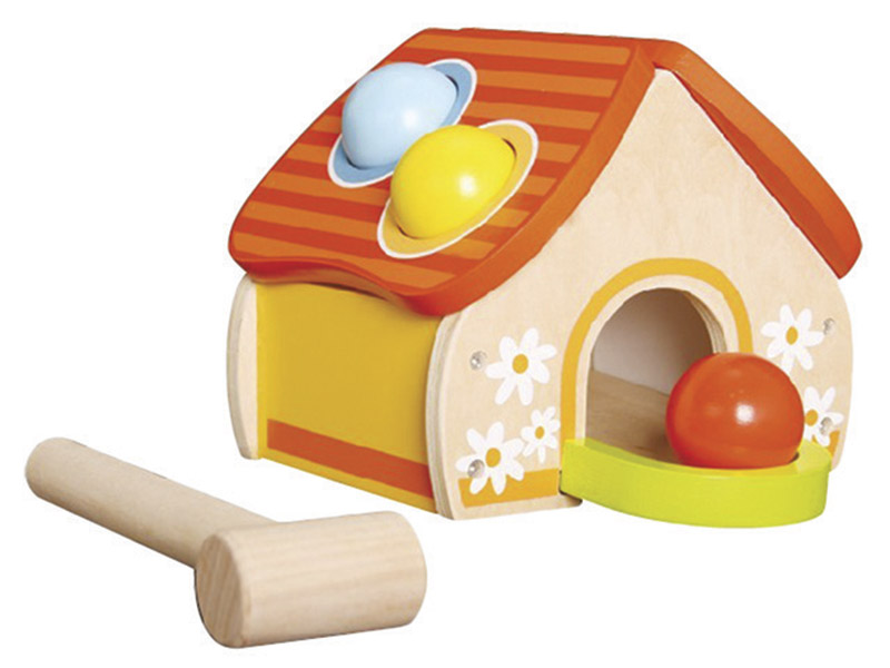 Игрушка Логика Стучалка с шариками Домик