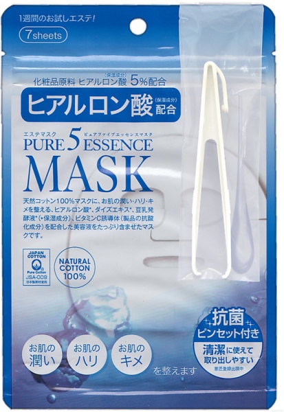 Маска Japan Gals с гиалуроновой кислотой Pure5 Essential, 7 шт