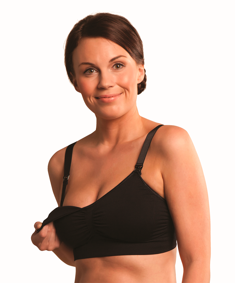 Бюстгальтер для кормления Carriwell с вкладками, черный L 3322