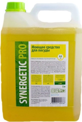 Средство концентрированное Synergetic для посудомоечных машин,  5 л