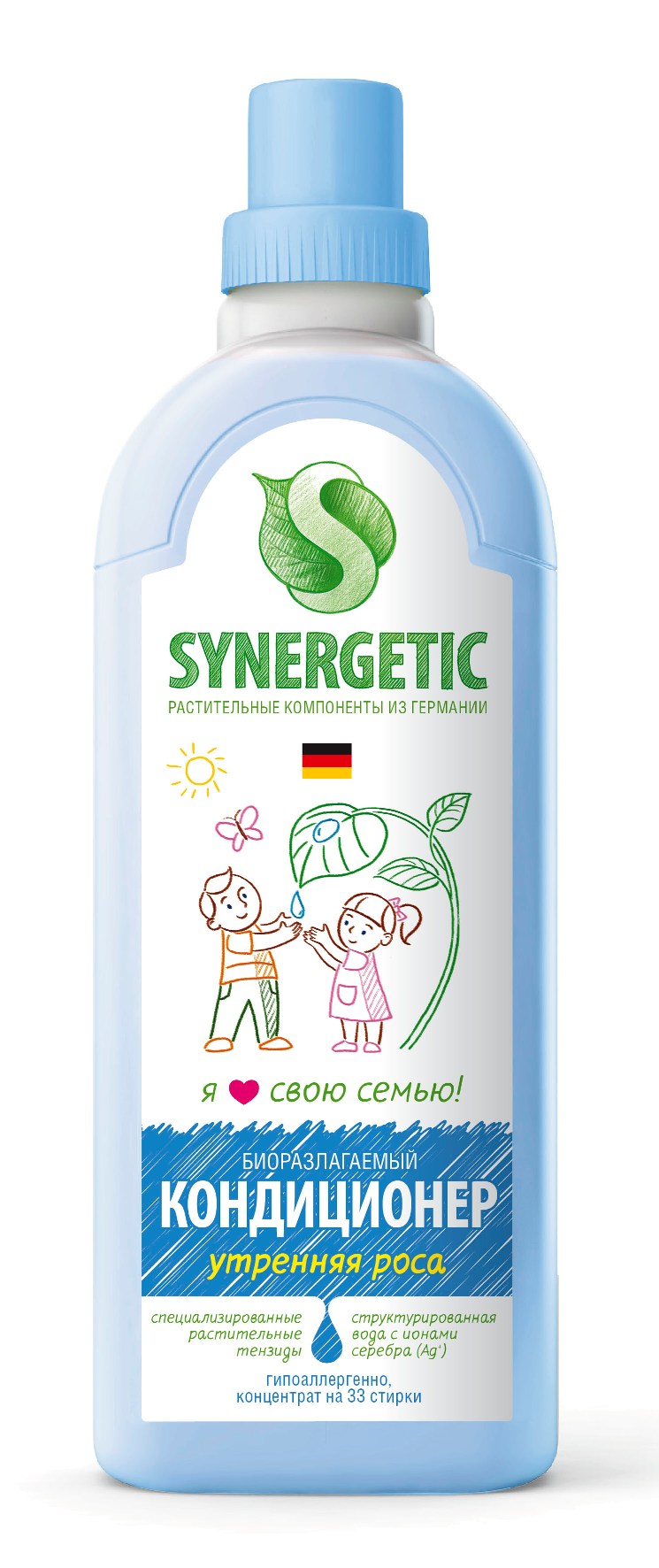 Кондиционер для белья Synergetic Утренняя роса, 1 л